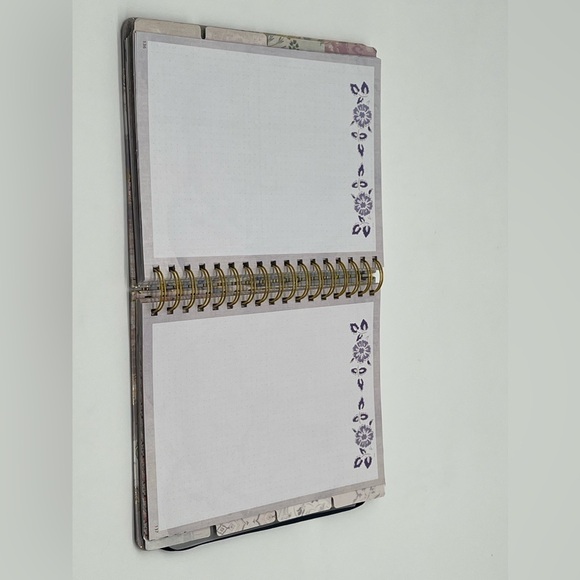 Journal notebook organizer Binder goals to do spiral notebook binder floral - Picture 4 of 11